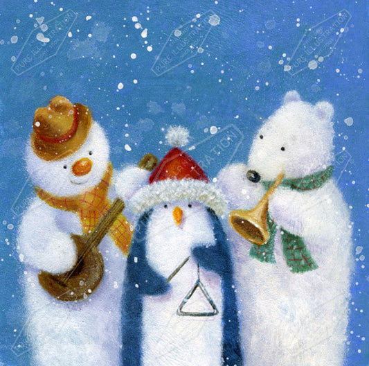 00010908JPA- Jan Pashley is represented by Pure Art Licensing Agency - Christmas Greeting Card Design