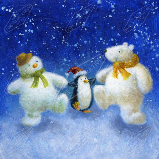 00010919JPA- Jan Pashley is represented by Pure Art Licensing Agency - Christmas Greeting Card Design