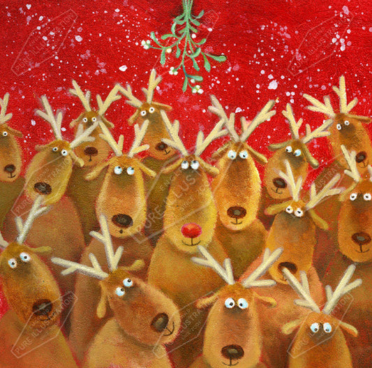 00010962JPA- Jan Pashley is represented by Pure Art Licensing Agency - Christmas Greeting Card Design