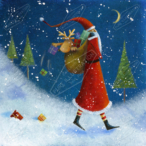 00010974JPA- Jan Pashley is represented by Pure Art Licensing Agency - Christmas Greeting Card Design