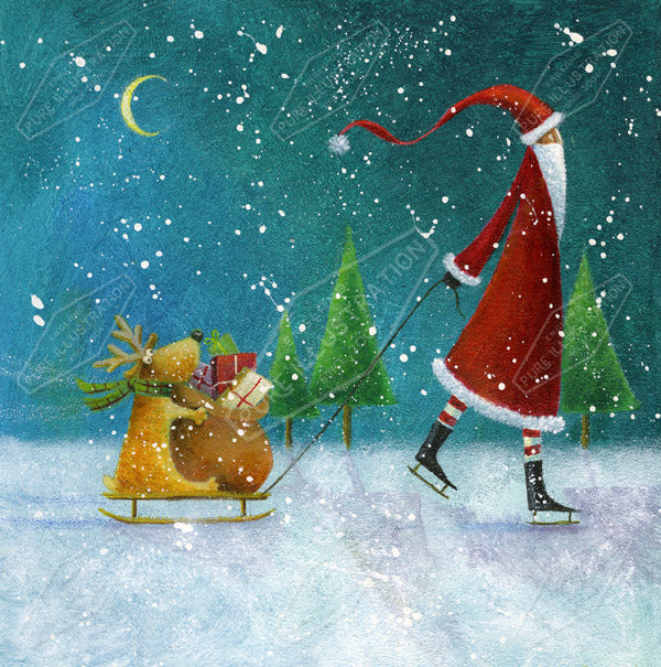 00010975JPA- Jan Pashley is represented by Pure Art Licensing Agency - Christmas Greeting Card Design