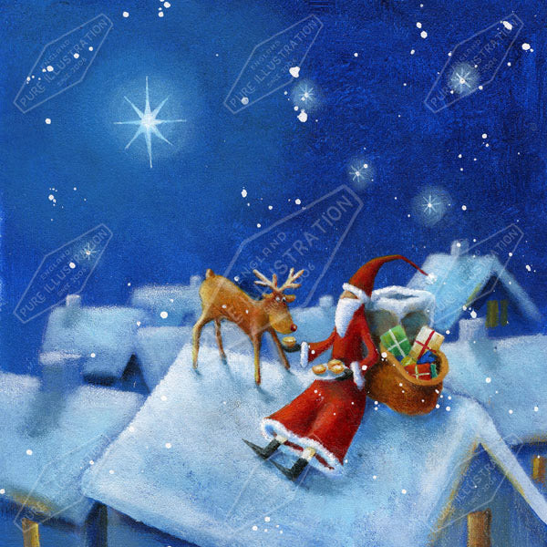 00010978JPA- Jan Pashley is represented by Pure Art Licensing Agency - Christmas Greeting Card Design