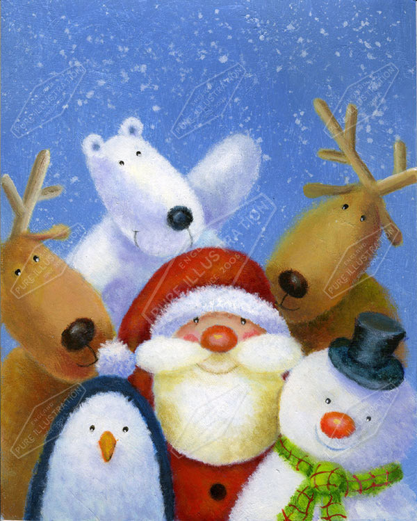 00010980JPA- Jan Pashley is represented by Pure Art Licensing Agency - Christmas Greeting Card Design