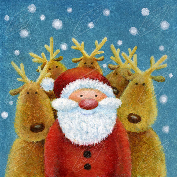 00010984JPA- Jan Pashley is represented by Pure Art Licensing Agency - Christmas Greeting Card Design