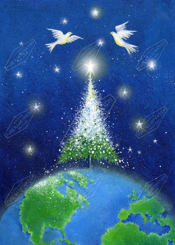 00011069JPA- Jan Pashley is represented by Pure Art Licensing Agency - Christmas Greeting Card Design