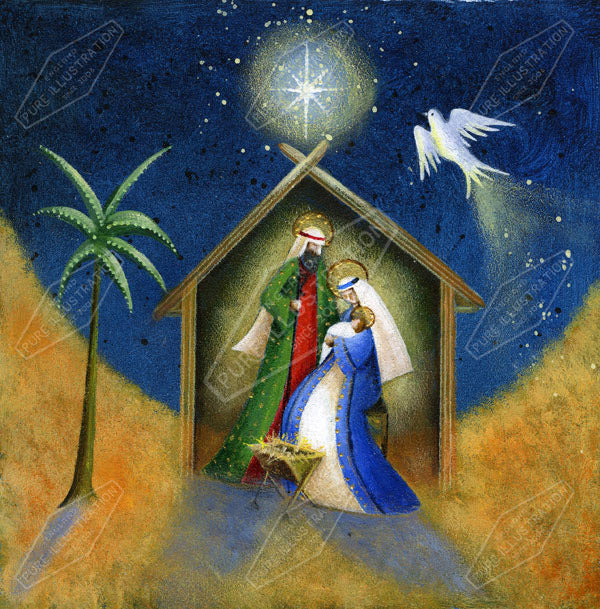 00011070JPA- Jan Pashley is represented by Pure Art Licensing Agency - Christmas Greeting Card Design