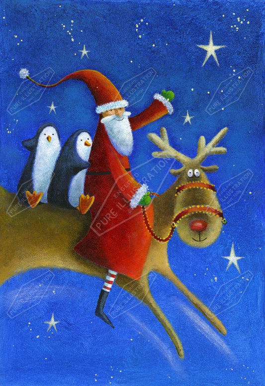 00011073JPA- Jan Pashley is represented by Pure Art Licensing Agency - Christmas Greeting Card Design