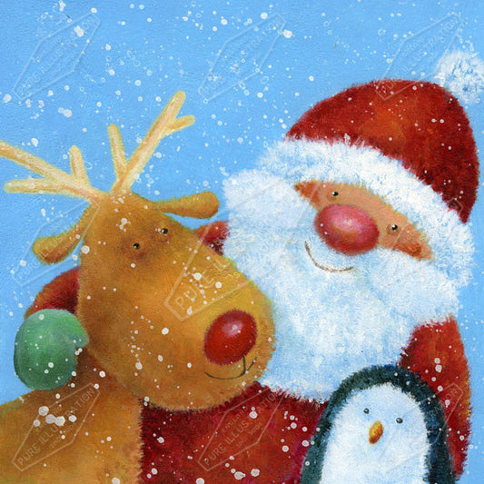 00011088JPA- Jan Pashley is represented by Pure Art Licensing Agency - Christmas Greeting Card Design