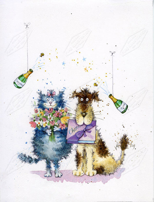 00011095JPA- Jan Pashley is represented by Pure Art Licensing Agency - Wedding Greeting Card Design