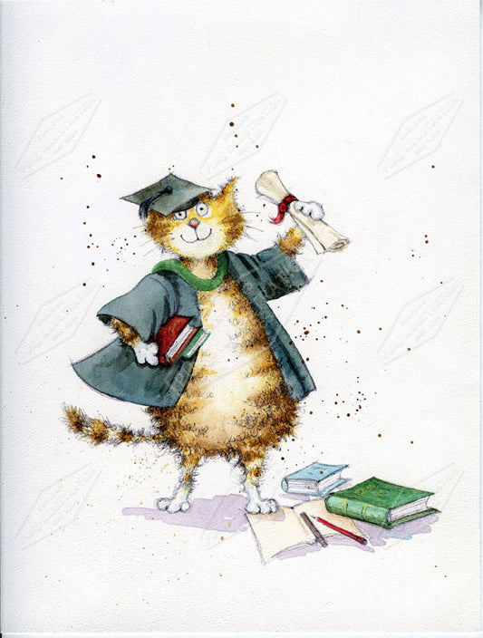00011097JPA- Jan Pashley is represented by Pure Art Licensing Agency - Graduation Greeting Card Design