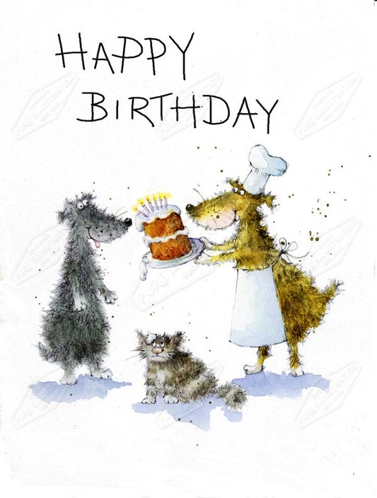 00011102JPA- Jan Pashley is represented by Pure Art Licensing Agency - Birthday Greeting Card Design
