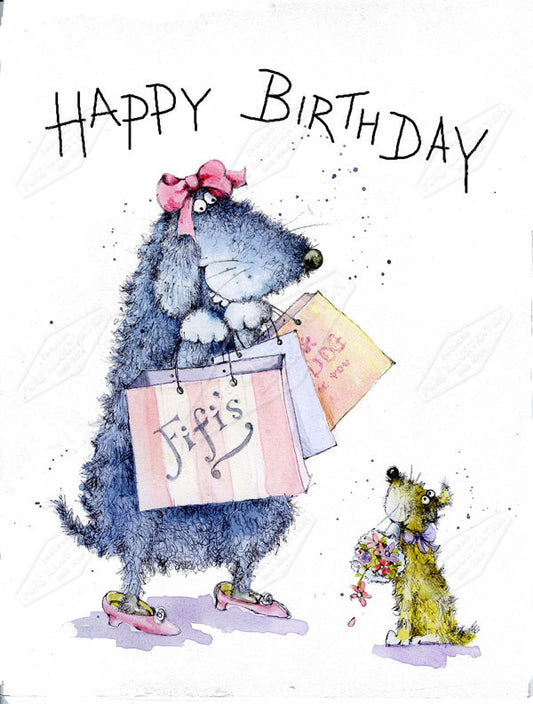 00011103JPA- Jan Pashley is represented by Pure Art Licensing Agency - Birthday Greeting Card Design