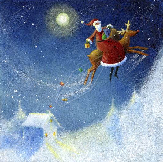 00011121JPA- Jan Pashley is represented by Pure Art Licensing Agency - Christmas Greeting Card Design