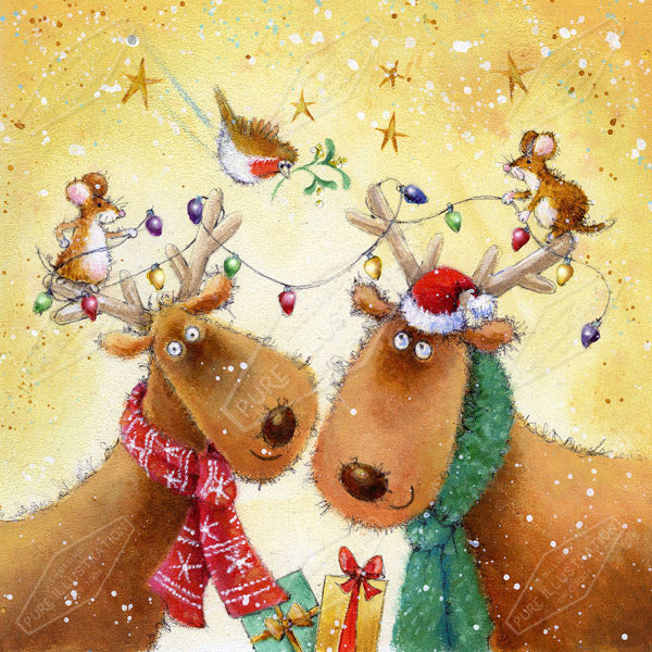 00011635JPA- Jan Pashley is represented by Pure Art Licensing Agency - Christmas Greeting Card Design