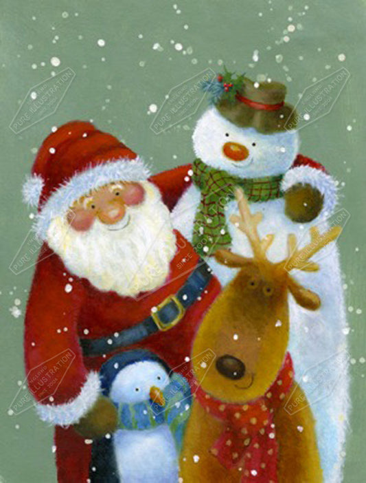 00012224JPA- Jan Pashley is represented by Pure Art Licensing Agency - Christmas Greeting Card Design