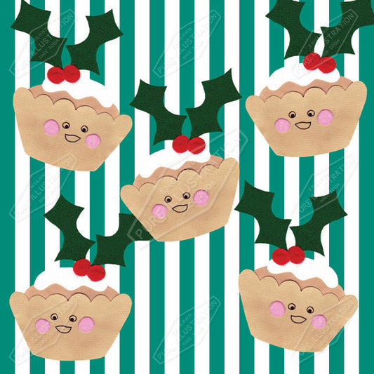 00014414SSN- Sian Summerhayes is represented by Pure Art Licensing Agency - Christmas Pattern Design