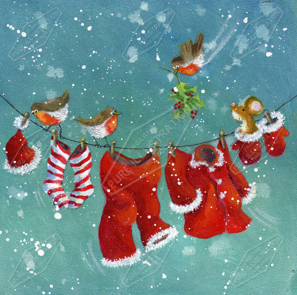 00014610JPA- Jan Pashley is represented by Pure Art Licensing Agency - Christmas Greeting Card Design