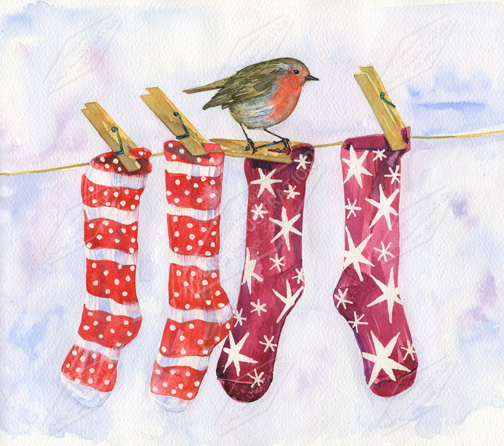 00014859AVI- Alison Vickery is represented by Pure Art Licensing Agency - Christmas Greeting Card Design