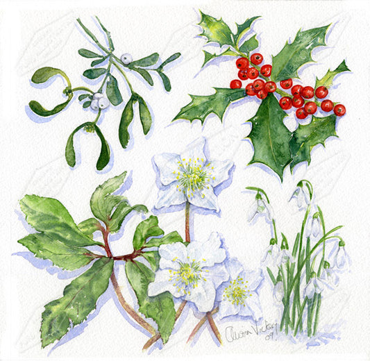 00014875AVI- Alison Vickery is represented by Pure Art Licensing Agency - Christmas Greeting Card Design