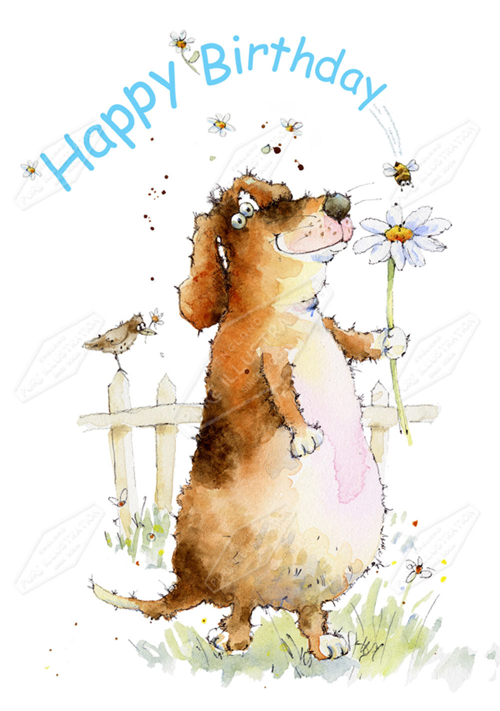 00016685JPA- Jan Pashley is represented by Pure Art Licensing Agency - Birthday Greeting Card Design