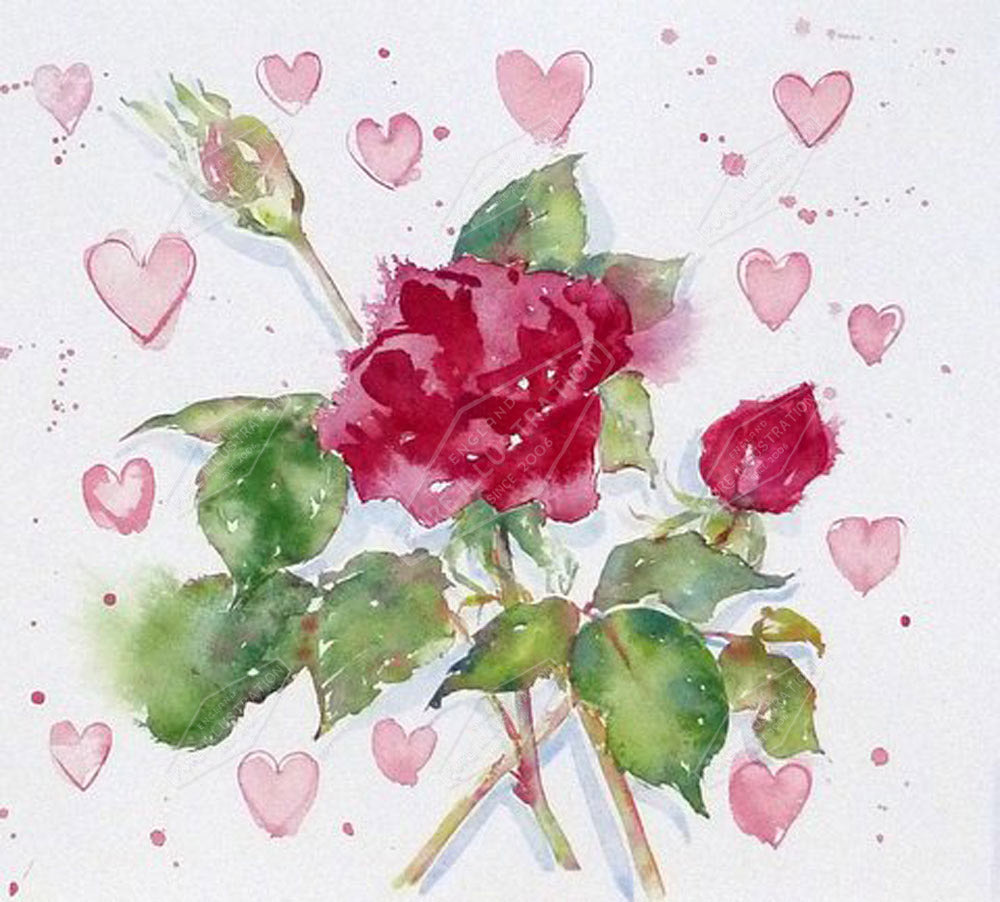 00019930AVI- Alison Vickery is represented by Pure Art Licensing Agency - Valentine's Greeting Card Design