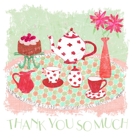 00019945SSN- Sian Summerhayes is represented by Pure Art Licensing Agency - Thank You Greeting Card Design