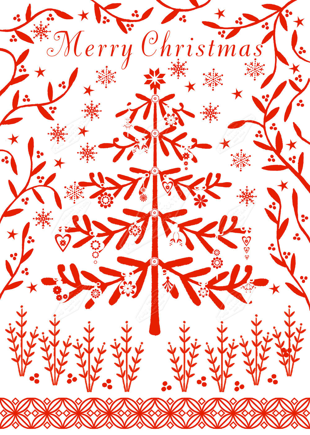 00021883SSNa- Sian Summerhayes is represented by Pure Art Licensing Agency - Christmas Greeting Card Design