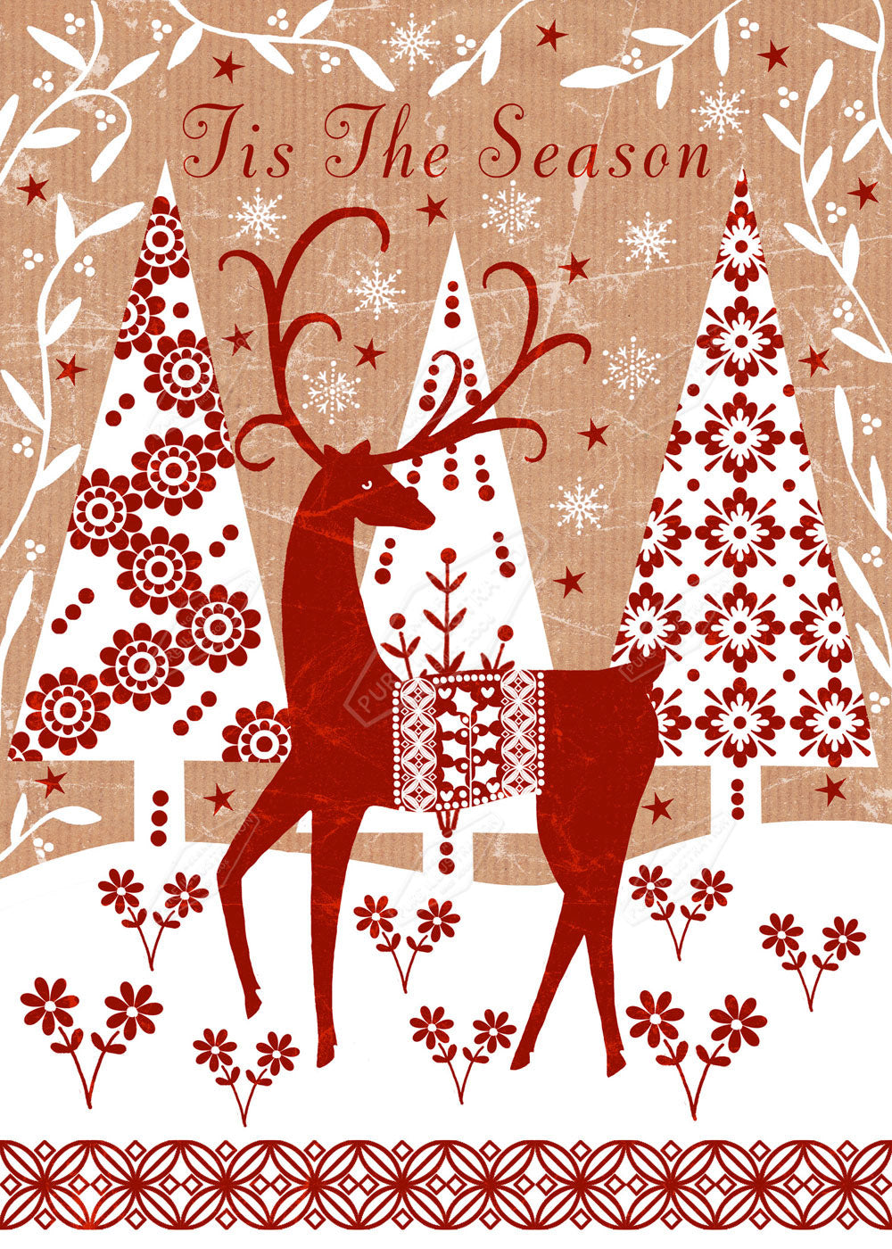 00021884SSN- Sian Summerhayes is represented by Pure Art Licensing Agency - Christmas Greeting Card Design