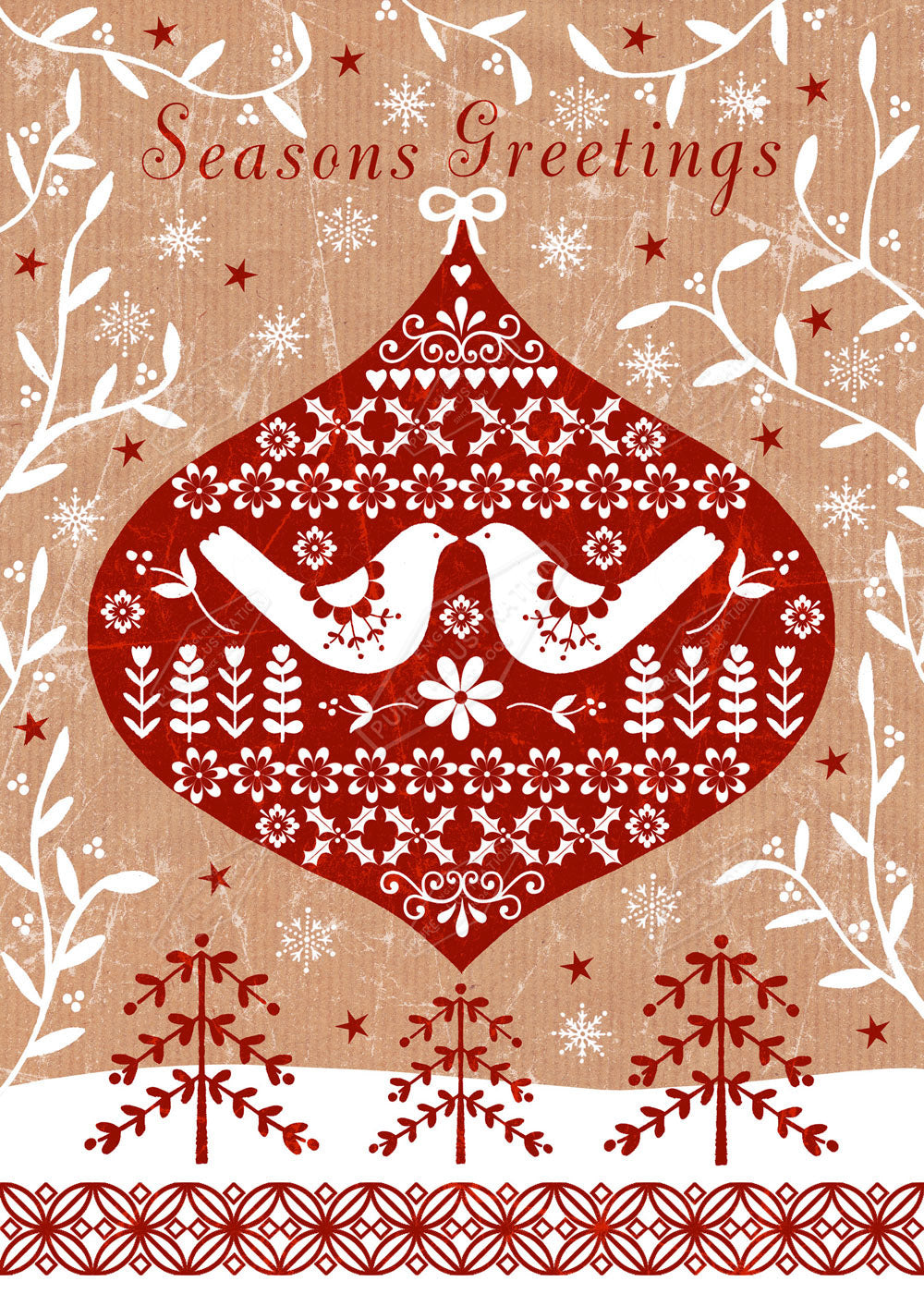 00021886SSN- Sian Summerhayes is represented by Pure Art Licensing Agency - Christmas Greeting Card Design