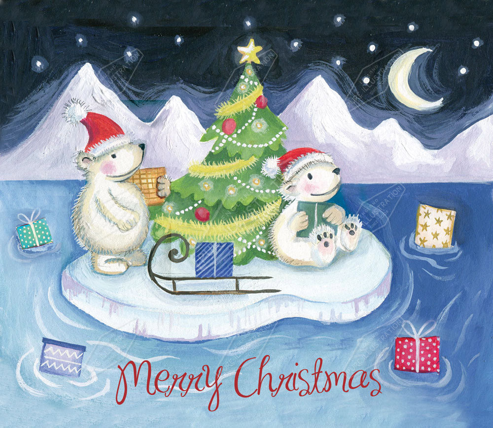00022467DEV - Deva Evans is represented by Pure Art Licensing Agency - Christmas Greeting Card Design