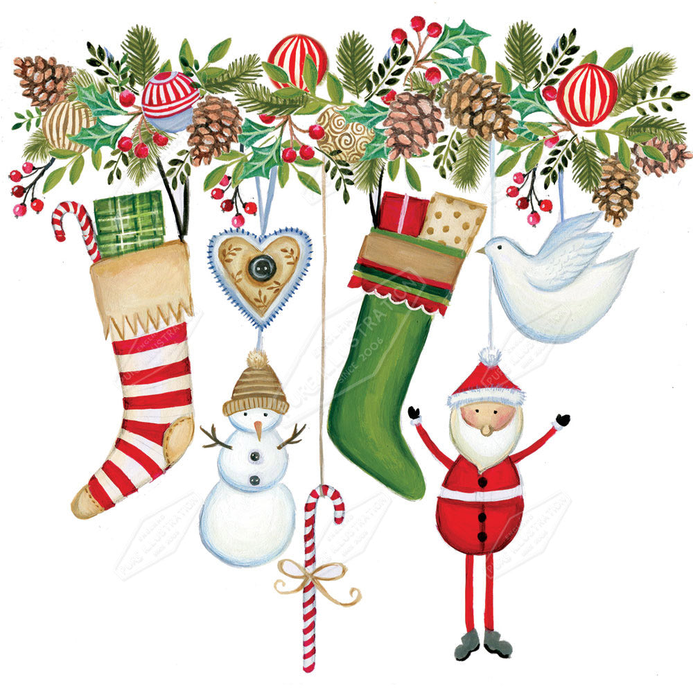 00022674DEV - Deva Evans is represented by Pure Art Licensing Agency - Christmas Greeting Card Design