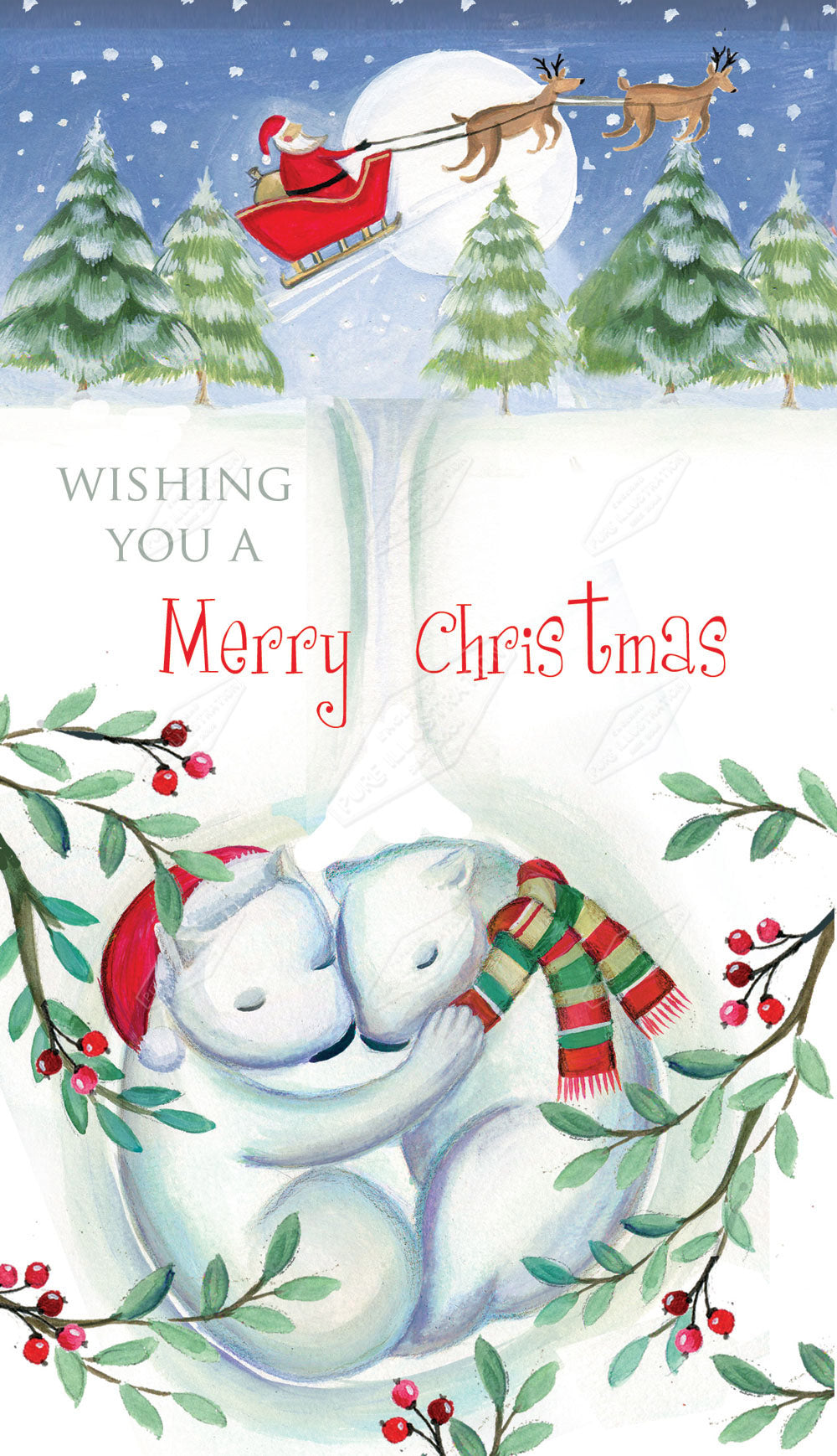 00022676DEV - Deva Evans is represented by Pure Art Licensing Agency - Christmas Greeting Card Design
