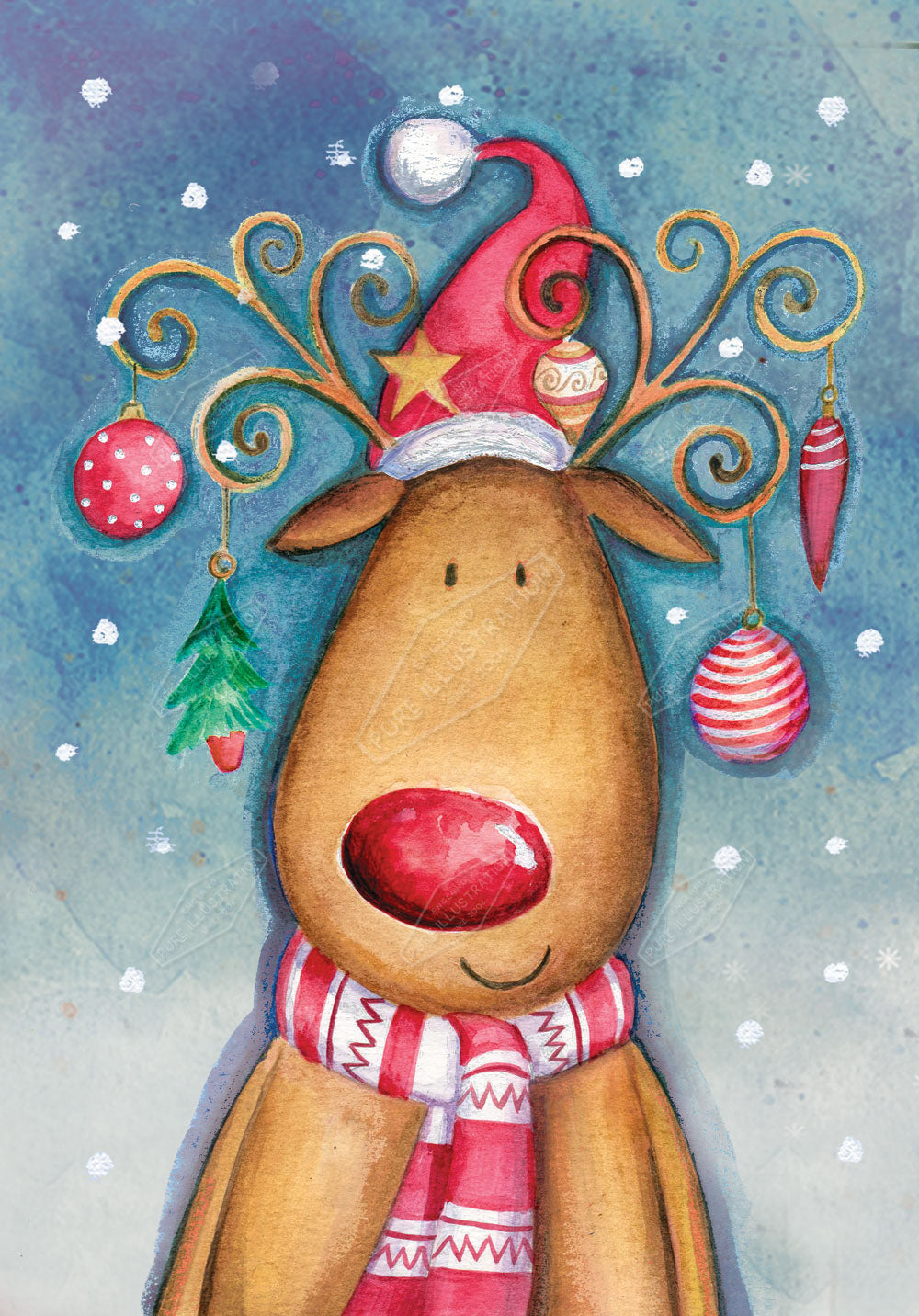 00023021DEV - Deva Evans is represented by Pure Art Licensing Agency - Christmas Greeting Card Design