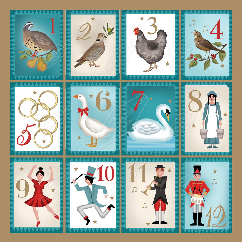 00023071DEV - Deva Evans is represented by Pure Art Licensing Agency - Christmas Greeting Card Design