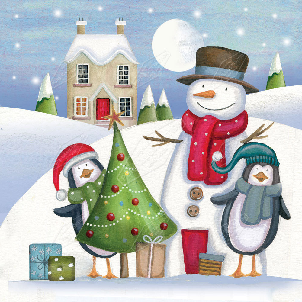 00023131DEV - Deva Evans is represented by Pure Art Licensing Agency - Christmas Greeting Card Design