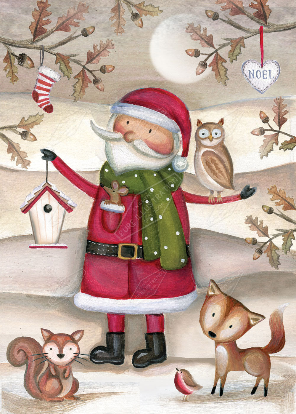 00023136DEV - Deva Evans is represented by Pure Art Licensing Agency - Christmas Greeting Card Design