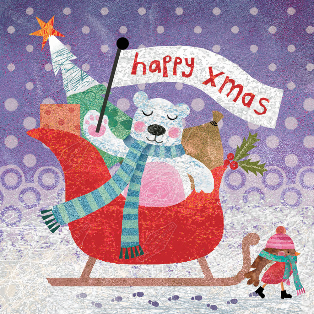 00023290DEV - Deva Evans is represented by Pure Art Licensing Agency - Christmas Greeting Card Design