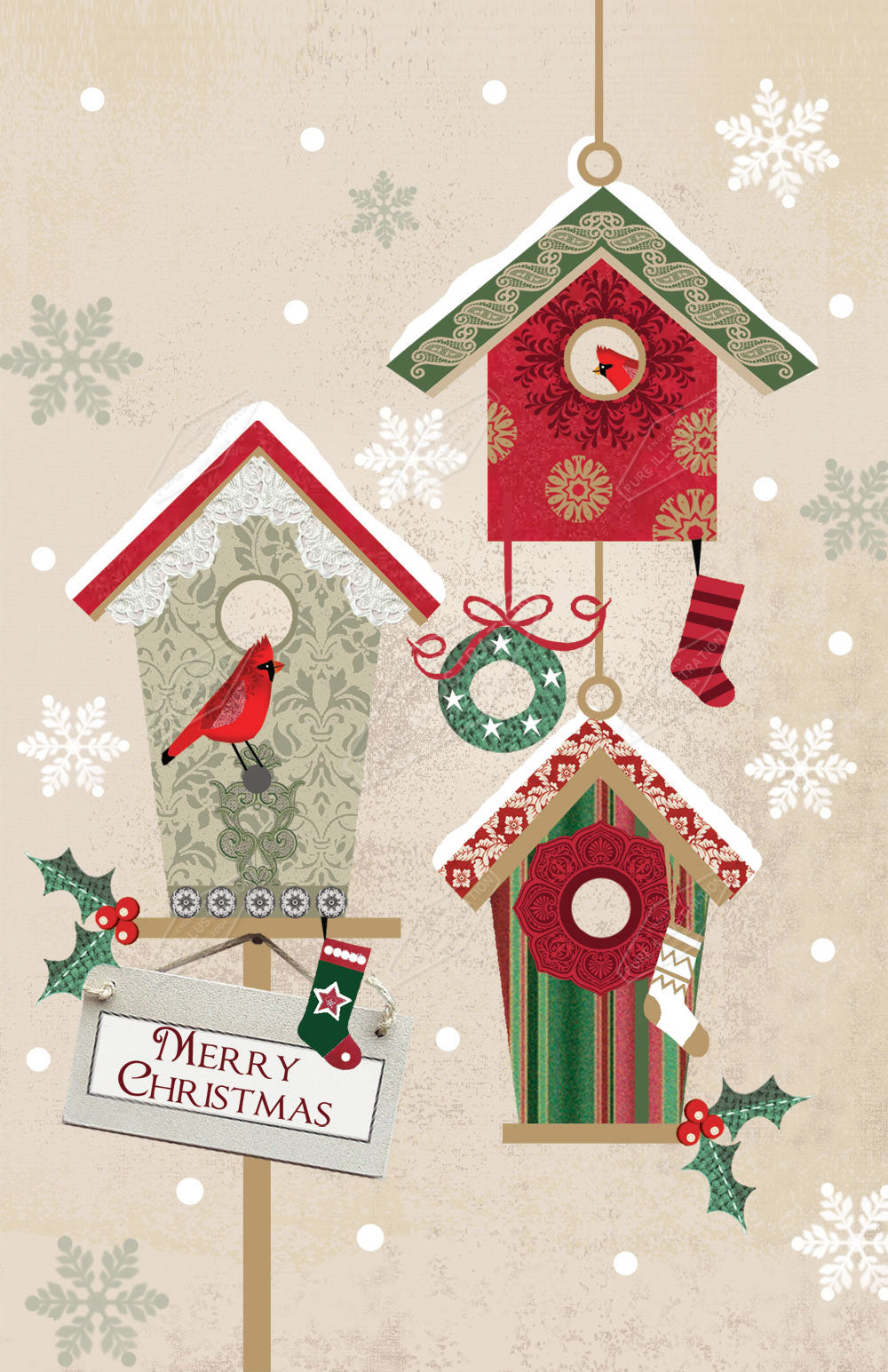 00023295DEVa - Deva Evans is represented by Pure Art Licensing Agency - Christmas Greeting Card Design