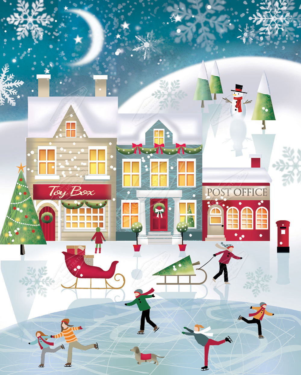 00023297DEV - Deva Evans is represented by Pure Art Licensing Agency - Christmas Greeting Card Design