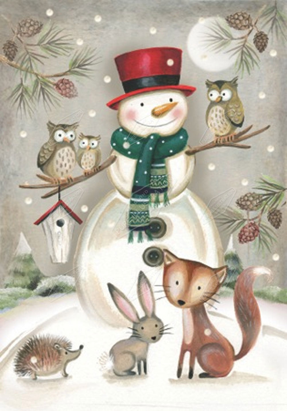 00023374DEV - Deva Evans is represented by Pure Art Licensing Agency - Christmas Greeting Card Design