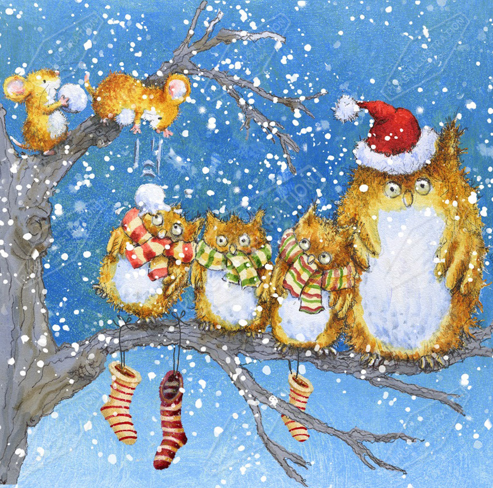 00024040JPA- Jan Pashley is represented by Pure Art Licensing Agency - Christmas Greeting Card Design