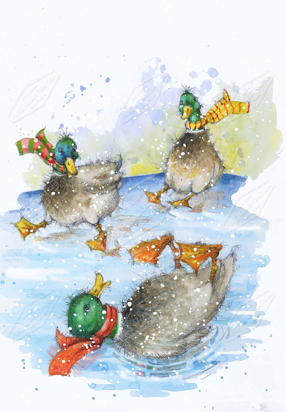 00024043JPA- Jan Pashley is represented by Pure Art Licensing Agency - Christmas Greeting Card Design
