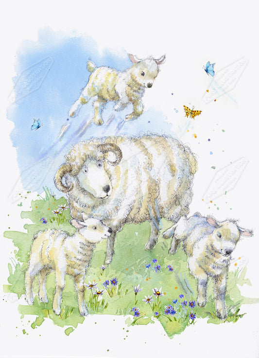 00024050JPA- Jan Pashley is represented by Pure Art Licensing Agency - Easter Greeting Card Design