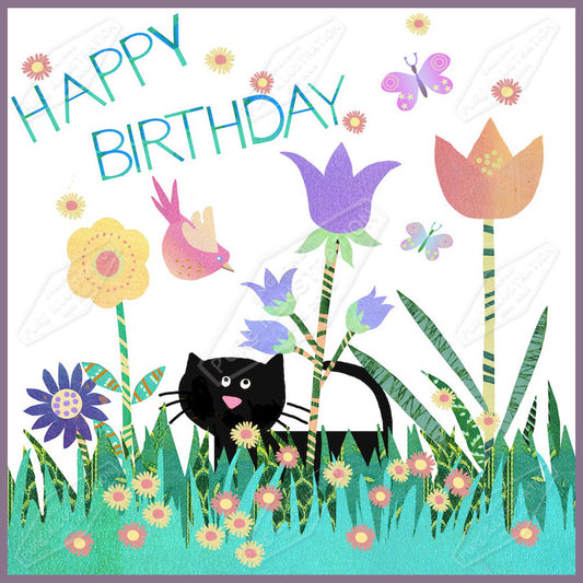 00024053JPA- Jan Pashley is represented by Pure Art Licensing Agency - Birthday Greeting Card Design