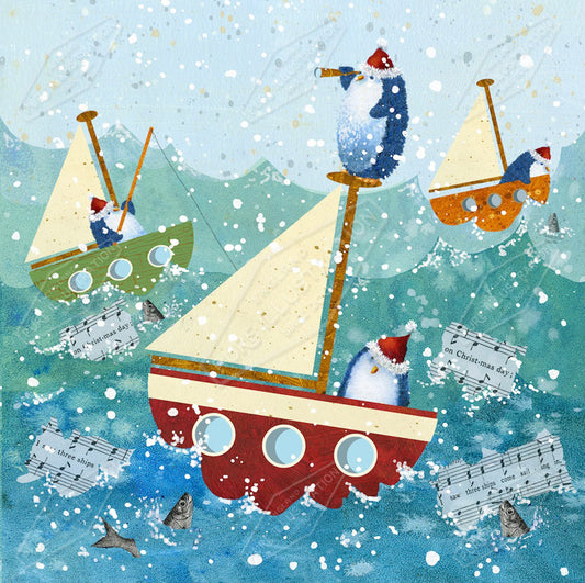 00024133JPA- Jan Pashley is represented by Pure Art Licensing Agency - Christmas Greeting Card Design