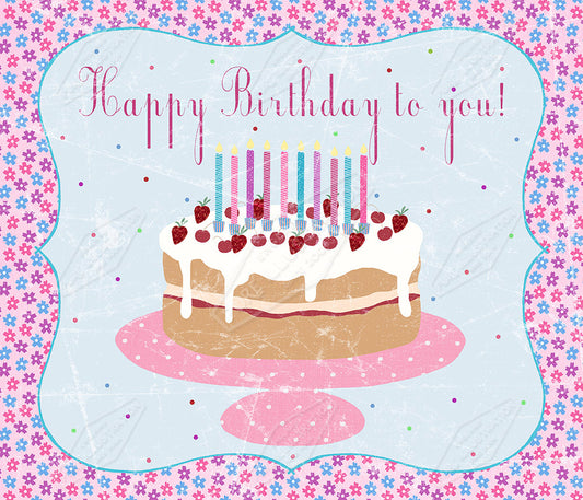00024229SSN- Sian Summerhayes is represented by Pure Art Licensing Agency - Birthday Greeting Card Design
