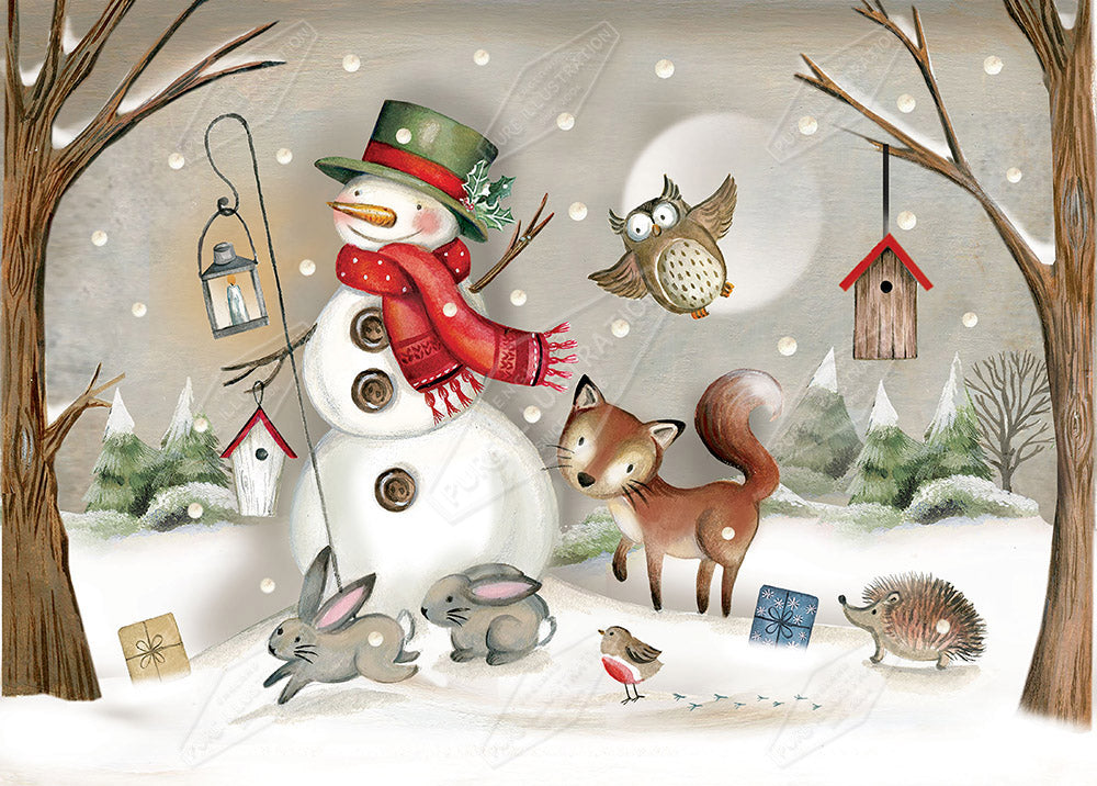 00024810DEV - Deva Evans is represented by Pure Art Licensing Agency - Christmas Greeting Card Design