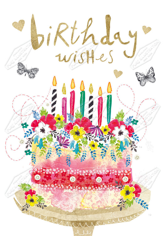 00024862EST- Emily Stalley is represented by Pure Art Licensing Agency - Birthday Greeting Card Design