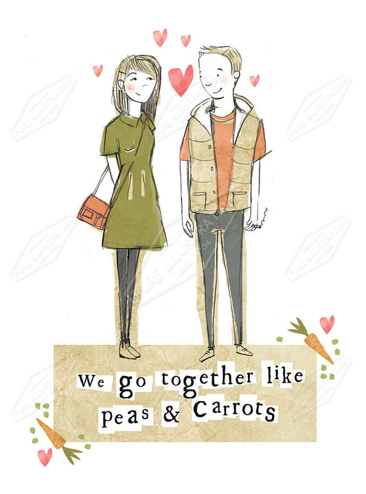 00024869EST- Emily Stalley is represented by Pure Art Licensing Agency - Valentine's Greeting Card Design