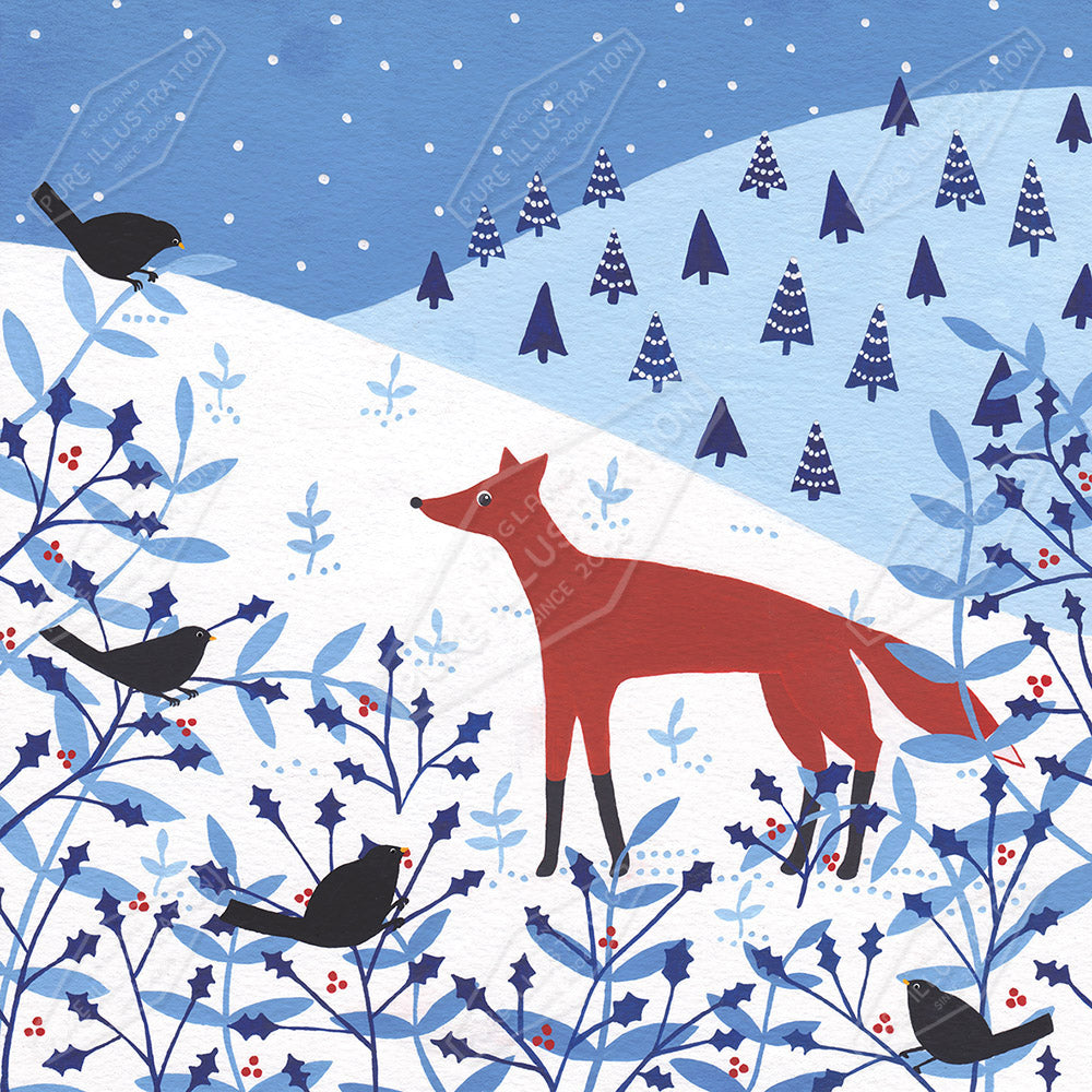 00024980SSN- Sian Summerhayes is represented by Pure Art Licensing Agency - Christmas Greeting Card Design